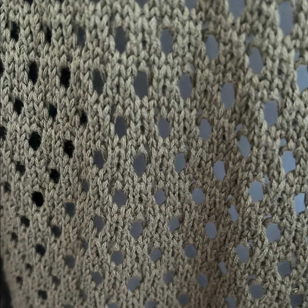 Faded Glory Green Open-Knit Cardigan Sweater - Picture 3 of 3